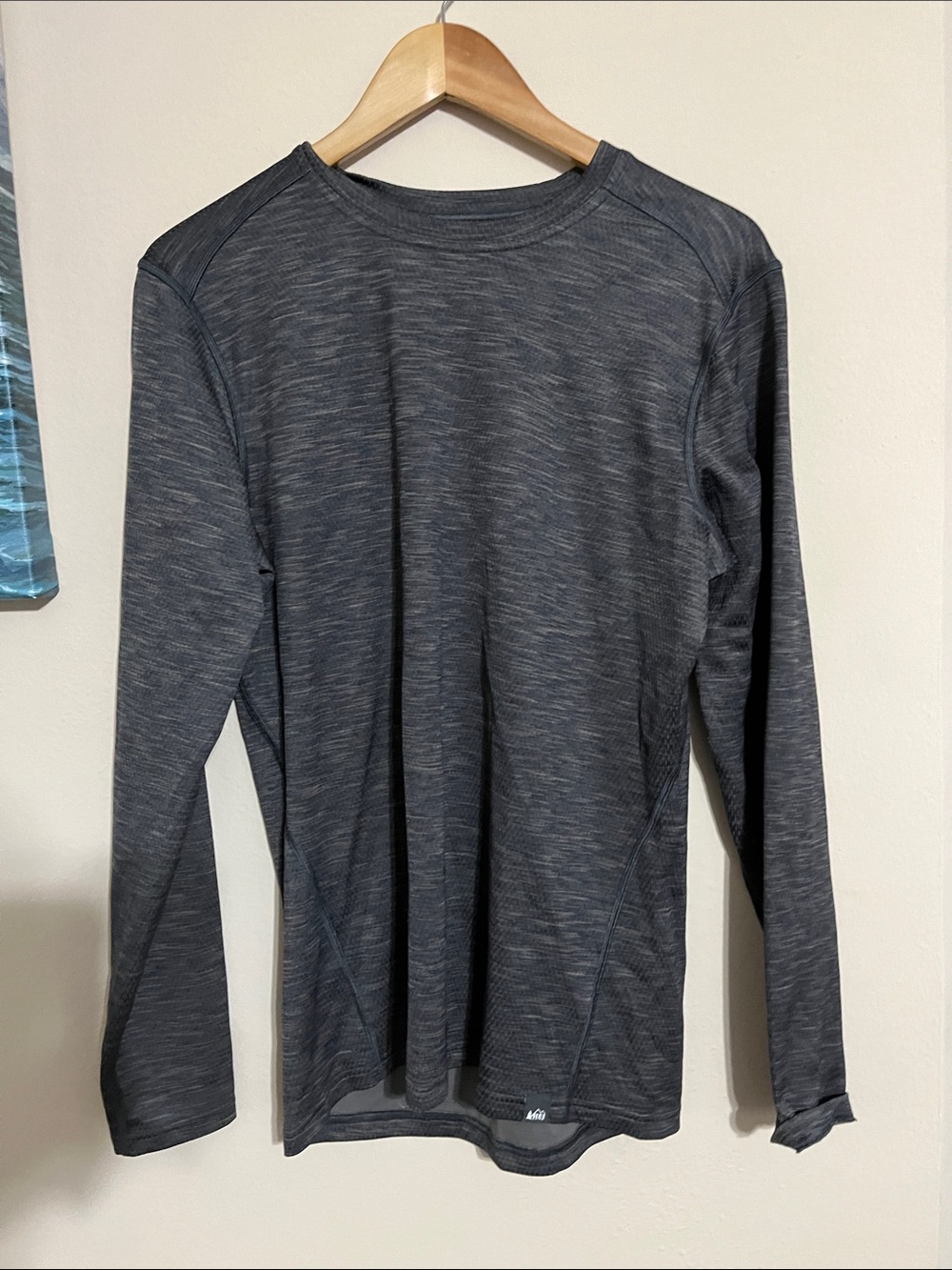REI Men’s Long-Sleeve Crew Shirt - Charcoal Heather